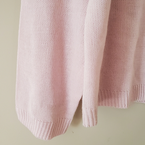 Vintage Embroidered Monochromatic Pink Grandmacore Crewneck Sweater Size XXL - Picture 10 of 11